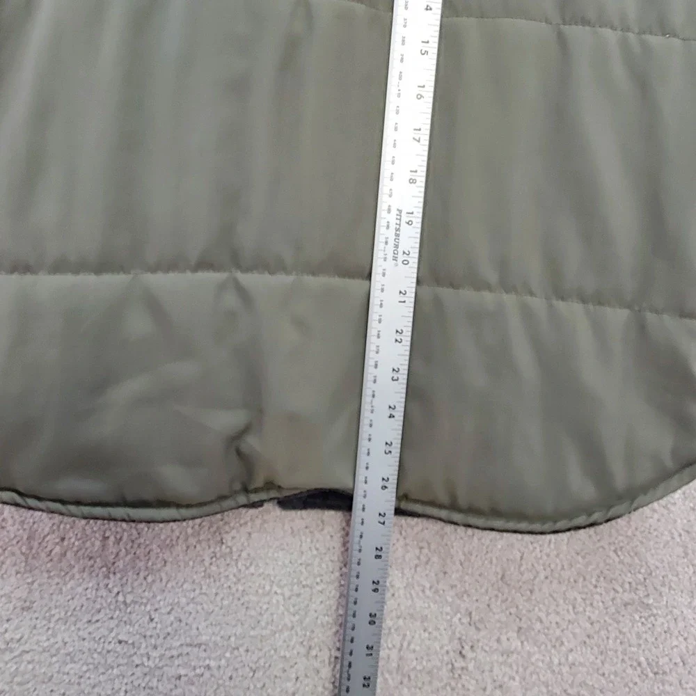 Naturalife Mens‎ Puffer Vest Olive Green Fleece Lined Full Zip Size Medium 9879